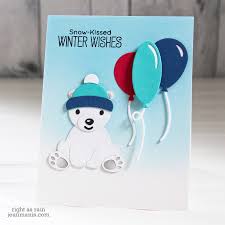 I'm bummed that point is not noted here, but not sure. Elizabeth Craft Designs Winter Birthday Right As Rain