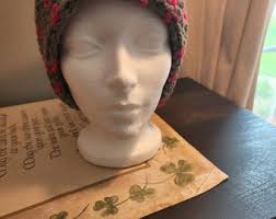 Gray and Pink Winter Hat