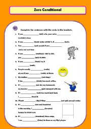 We use the second conditional to talk about unreal or hypothetical situations that are unlikely to happen. Zero Conditional Esl Worksheet By Nese Oz