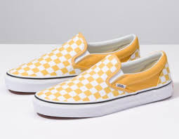 Black And Yellow Vans Shoes Checkerboard Slip On Shop Classic Shoes At Vans Vans Shoes Vans Checkerboard Slip On Sneakers