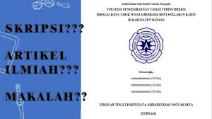 We did not find results for: Part 2 Panduan Penulisan Artikel Ilmiah Untuk Penelitian Pariwisata Contoh Artikel Ilmiah Youtube