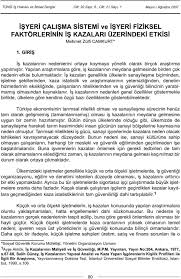 Ythyery Calithma Systemy Ve Ythyery Fyzyksel Faktorlerynyn Yth Kazalari Uzeryndeky Etkysy Mehmet Zulfi Camkurt Pdf Free Download