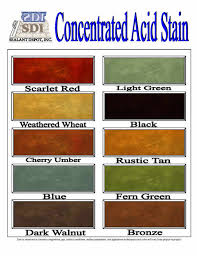 Decorative Concrete Color Charts Sealant Depot Resources