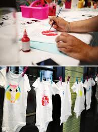 Great Baby Shower Activities Design Dazzle Baby Shower Onesie Baby Shower Crafts Baby Shower Activities