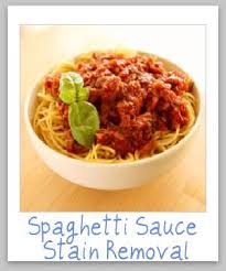 Mix the 3 ingredients well, apply to stain and work in with a toothbrush. How To Remove Spaghetti Stains
