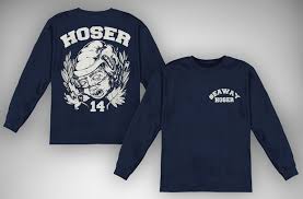 It depicts bob and doug enjoying a beer on a bench, and is located near the rogers place arena. Seaway Long Sleeve Hoser Shirt Mutant League Records