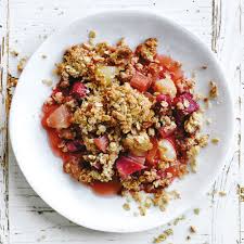 Created With Jamie Rhubarb And Aussie Apple Crumble Woolworths Rhubard Aussie Apples Crumble Jamie Oliver Apple Crumble Cooking Recipes Food
