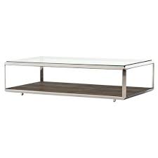 They look even more beautiful with the creative designs of their legs and the combination of materials it used. Gabor Modern Regency Brown Shagreen Silver Glass Rectangular Coffee Table 51 W 60 W Kathy Kuo Home