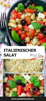 Italienischer Couscous Salat Mit Kichererbsen Meal Prep Rezept Rezept Couscous Salat Couscous Salat Rezept Couscous