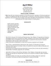 Assembly Line Operator Resume Template Best Design Tips Myperfectresume