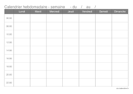 Semainier Planning Semaine Recherche Google