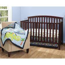 Bananafish Little Dino 3 Piece Crib Bedding Set With Bonus Diaper Stacker Walmart Com
