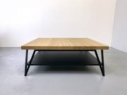 Tous nos plateaux massifs et tablettes sur mesure sont garantis d'origine france. Table Basse Double Plateau Variation Bois Acier Sur Mesure