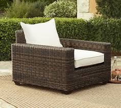 Original tags are still attached. Torrey All Weather Wicker Square Arm Lounge Chair Espresso Pottery Barn