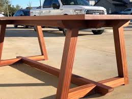 Modern Sapele Wood Dining Table Mahogany Trestle Etsy In 2020 Wood Dining Table Wood Table Legs Wood Table Design