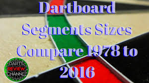 Find bottelsen steel & soft tip darts at discount prices! Dartboard Segment Sizes Compare 1978 To 2016 Youtube