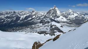 mont blanc from matterhorn glacier paradise