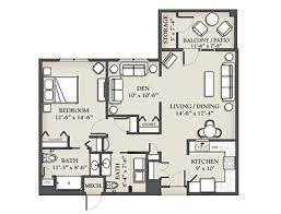 Our one bedroom options offer 640 square feet for you to make your own, while our two bedroom apartments boast up to 886 square feet. One Bedroom Apartment With Den G 1000 Sq Ft Kendal At Lexington