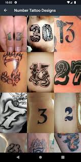 Do not miss our most special fonts for your tattoos, drawings, prints, murals. Number Tattoo Designs For Android Apk Download