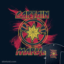 2019's breakout star is blazing a trail on the silver screen and now, courtesy of this stunning painting by greg horn, through those pesky marvel drawings. Captain Marvel Logo Swirl Shirtoid