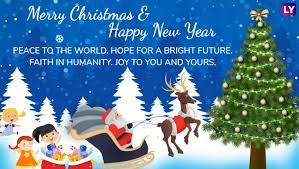 Merry christmas and happy new year! Merry Christmas And Happy New Year 2019 Wishes Whatsapp Stickers Gif Images Sms Facebook Messages Photos To Send Xmas Greetings Latestly
