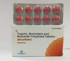 Rutin have been used in alternative medicine as an aid to enhance the action of vitamin c, to support blood circulation, as an antioxidant, and to treat allergies, viruses, or arthritis and other inflammatory conditions. Trypsin Bromelain And Rutoside Trihydrate Tablets Treatment Pain Relief Packaging Type Box Rs 189 Strip Id 19955430555