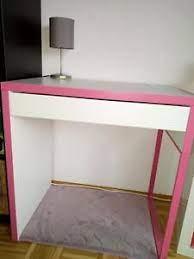 Tischplatte 140 x 75 cm, höhe 76 cm aufsatz tiefe 28 cm, gesamte höhe mit tisch. Ikea Micke Schreibtisch Weiss Pink Beim Hersteller Nicht Erhaltlich Top Ebay