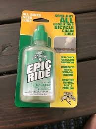 White Lightning Epic Ride Semi Dry Chain Lubricant Bottle 2 Ounce Ebay Bike Lube Clean Tires Ride Bicycle