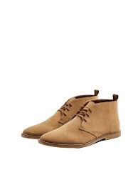 Faux Suede Spark Chukka Boots Tan Topman