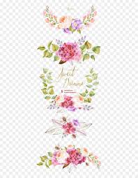 Flower Bouquet Watercolor Painting Wedding Invitation Clip Art Watercolor Flowers Border Painted Wedding Invitation Watercolor Flowers Flower Illustration