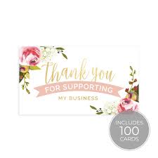 According to research, at little as 20% of a business's customers contribute to the future revenue of a business. Business Card Sized Thank You For Your Business Card Paper Office Supplies Guardebem Com