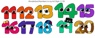 Wonderland Numbers in my Art Style 11-20 by MattArts9438 on DeviantArt