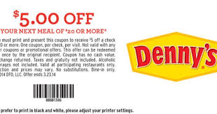Saving 4 A Sunny Day 5 Off At Denny S Dennys Coupons Printable Coupons Coupons