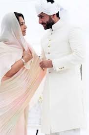 Saif Ali Khan In White Sherwani Turban The New Nawab Of Pataudi Wedding Dresses Men Indian Casual Groom Attire Groom Dress Men