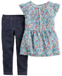 Carter S Toddler Girls 2 Piece Floral Top Leggings Set Tops For Leggings Online Kids Clothes Girls Spring Outfits