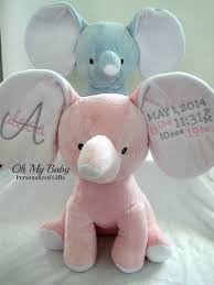 We've been featured on amazing shows like shark tank and publications like buzzfeed and boredpanda. Personalized Stuffed Elephant Birth Announcement