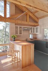Kitchen Contemporary Kitchen Portland Maine Whitten Architects Mother Nature Meets Modern Small Cabin Kitchens Washed Pine Walls Pine Kitchen