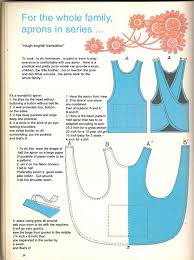 Very pretty blue stripe and floral ruffled apron set for mommy and girl. Cross Back Apron Dress Pattern Roughly Translated To English In Google Translate Some Of The Translation A Apron Sewing Pattern Sewing For Beginners Sewing