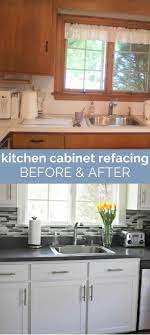 Kitchen Cabinet Refacing Before And After Refacing Kitchen Cabinets Refacing Kitchen Cabinets Diy Budget Friendly Kitchen Remodel