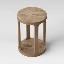 Castalia Round Accent Table Natural Wood Threshold In 2020 Round Accent Table Accent Table Wood Accent Table