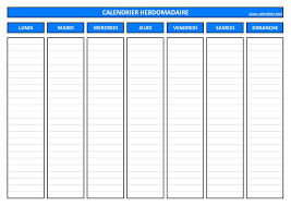 Planning menu semaine excel fonction. Semainier A Imprimer Calendrier Best