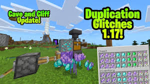 Today i was playing survival in minecraft and i bought two enchanted diamond pickaxes from a villager with unbreaking ii and efficiency i in hopes of merging them and then adding these to my original pickaxe with fortune iii. Minecraft All Duplication Glitches 1 17 Tutorial After Cave Cliff Update Youtube