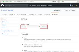 Github のリポジトリをリネームする まだプログラマーですが何か
