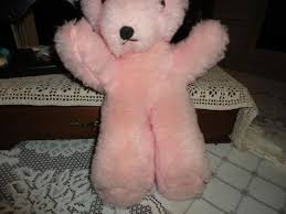 Antique Wendy Boston UK Bear Pink Plush 13 in. with Tag