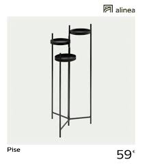 Alinea Decoration Pise Porte Plante 3 Supports En Metal Noir H90cm Porte Plantes Metal Noir Pise