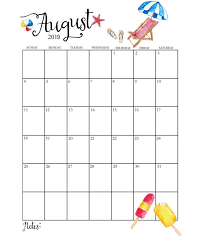 Cute August 2019 Calendar August Calendar Monthly Calendar Printable Calendar Printables
