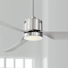 Kill two birds with one stone by using the use of a ceiling fan with lights. 52 Casa Vieja Modern Ceiling Fan With Light Led Brushed Nickel Frosted For Living Room Kitchen Bedroom Family Dining Walmart Com Walmart Com