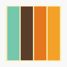 1970 S Color Palette Retro Stripe Pattern Photographic Print By Mikhail Siskoff In 2021 Retro Color Palette Brand Color Palette Striped Art