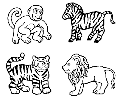A zebra é um mamífero da mesma família dos cavalos , os equídeos, nativos da áfrica central e do sul. Macaco Zebra Tigre E Leao Desenhos Para Colorir
