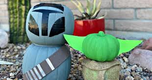 Painting pumpkins has become an increasingly popular activity, one attracting everyone from children to serious artists. The Mandalorian Pumpkin Desert Chica